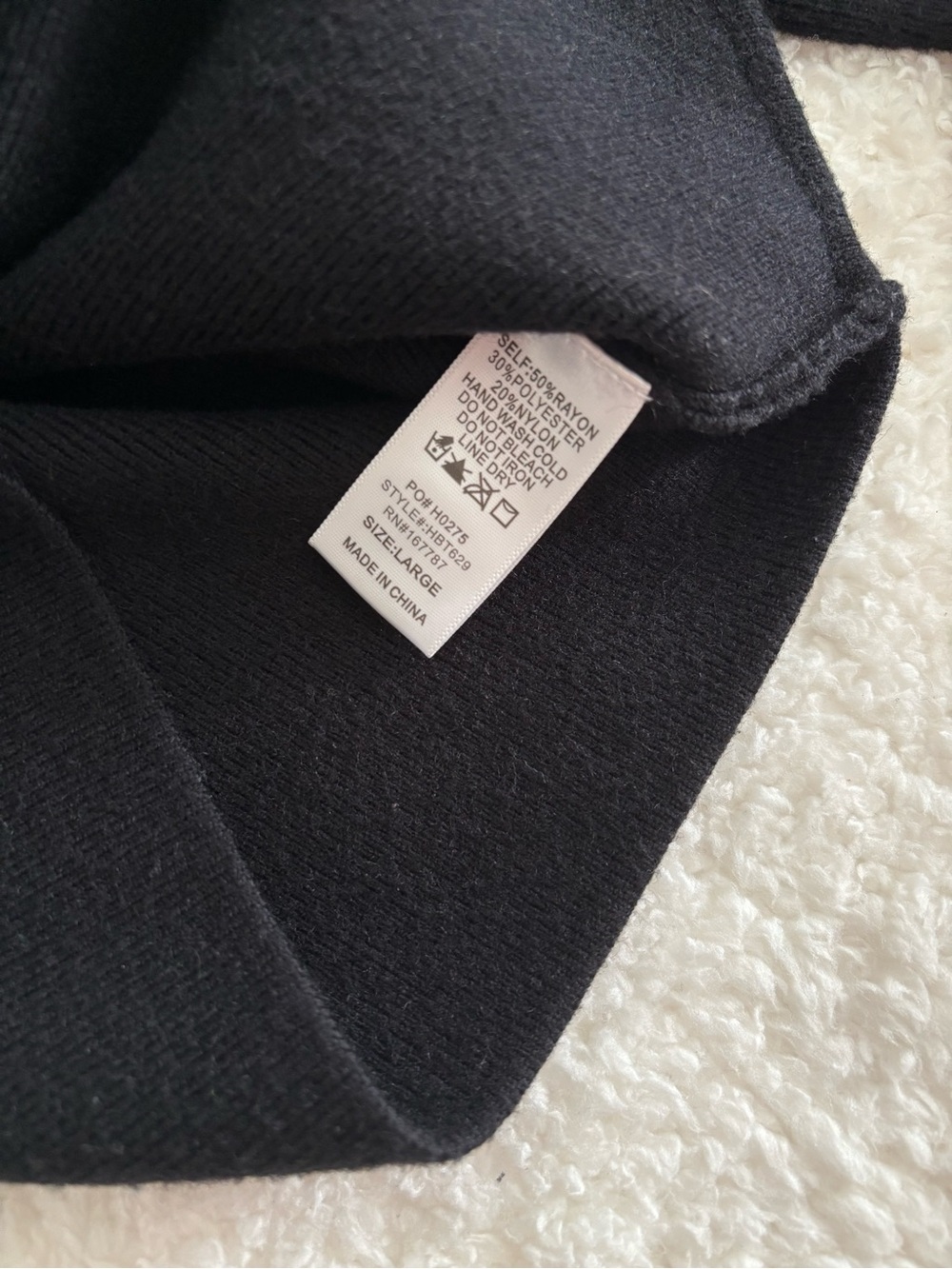 Hunter & Brown Premium Black Corset Crop Top Long Sleeve Square Neck Sz L - Picture 3 of 6